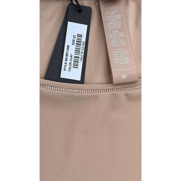 Skims Clay Jelly Sheer Crew Neck Bodysuit Sleeveless Bodysuit Size 2X - Picture 8 of 11